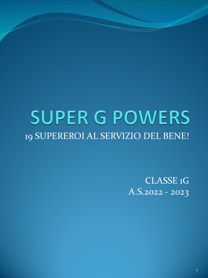Copertina SUPER G POWERS